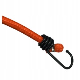 Guminė elastinė virvė su metaliniais kabliais bagažo tvirtinimui prie brezento 0,8x80 cm