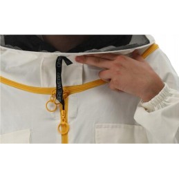 Bitininkystės megztinis, gobtuvas, kišenės su užtrauktuku, nuimama kepurė, XL