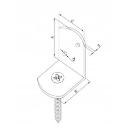 Pergolės furnitūra 30x38x30mm