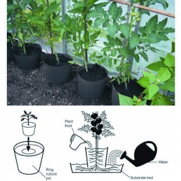 PVC GĖLIŲ vazonas su juostele 20cm x 18cm - 1 vnt.