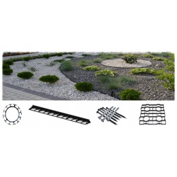 SODO VEJOS KRAŠTAS Palisadas 4,5 cm RINKINYS 45 mm 1m + 6 INKRAI