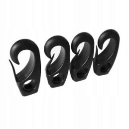 PVC karabinas 8 mm guminėms virvėms, juodas