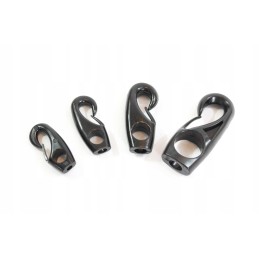 PVC karabinas 8 mm guminėms virvėms, juodas