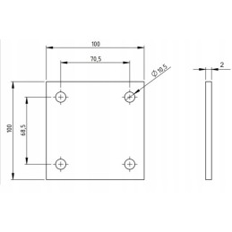Posti terasalus 100x100x2