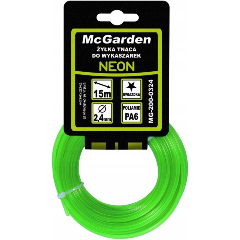 MC GARDEN STAR NEONINĖ PŪSTUMO LINIJA 2,0 mm 15M