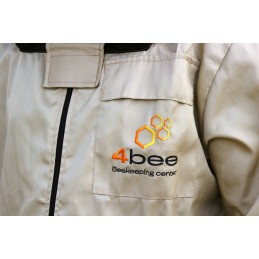 4BEE megztinis su užtrauktuku su kepure, smėlio spalvos, patvarus, kvėpuojantis, L dydis