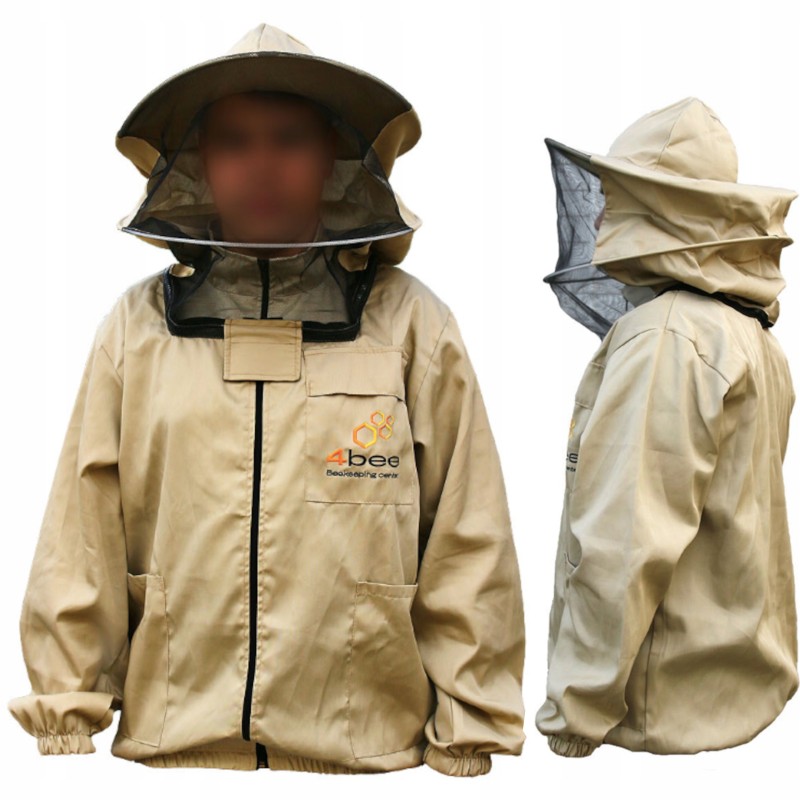 4BEE zip-up sweatshirt with hat, size M