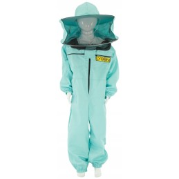 Children's jumpsuit with hat, turquoise 128