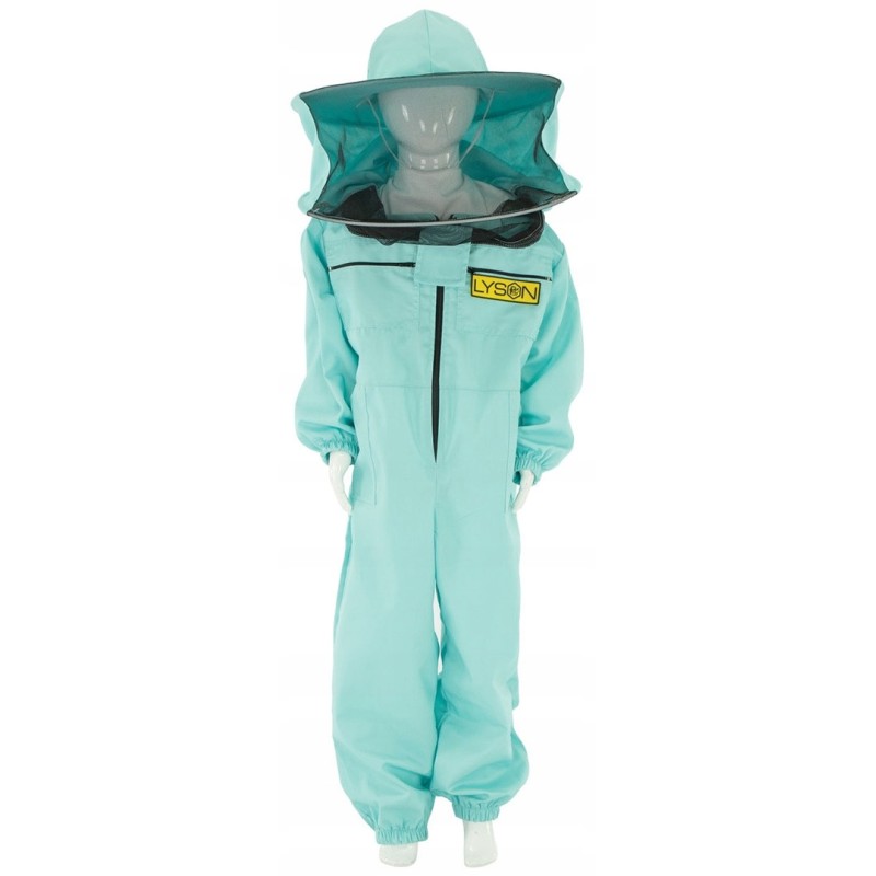 Children's jumpsuit with hat, turquoise 128