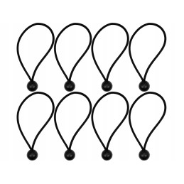 Elastinė virvelė 20 cm su kamuoliuku brezentams tvirtinti