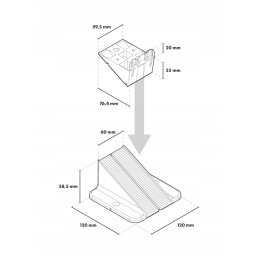 Reguliuojamas laikiklis, atrama terasos sijų montavimui 35-65 mm