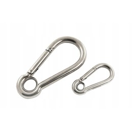 Nerūdijančio plieno karabinas su 4 mm antpirščiu