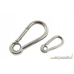 Nerūdijančio plieno karabinas su 4 mm antpirščiu