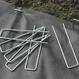 'U' formos cinkuoto metalo kaiščiai, 20 vnt.