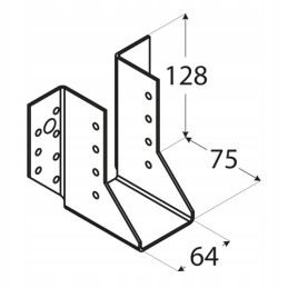 Sijos pakaba 64x128x75x2,0