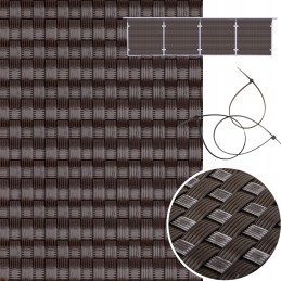 Balkono užvalkalo kilimėlis, IŠkirptas IKI DYDŽIO, TAMSIAI RUDAS