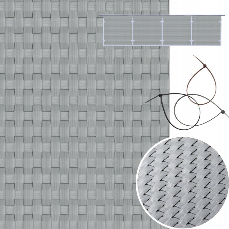 Balkono užvalkalo kilimėlis, IŠkirptas IKI DYDŽIO, ŠVIESI PILKA