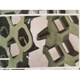 Sodo apvadas 4,5 cm x 80 cm juodas