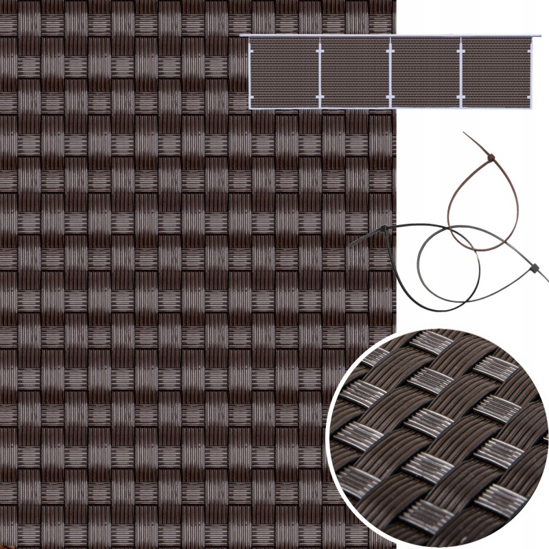 Balkono užvalkalo kilimėlis, IŠkirptas IKI DYDŽIO, TAMSIAI RUDAS