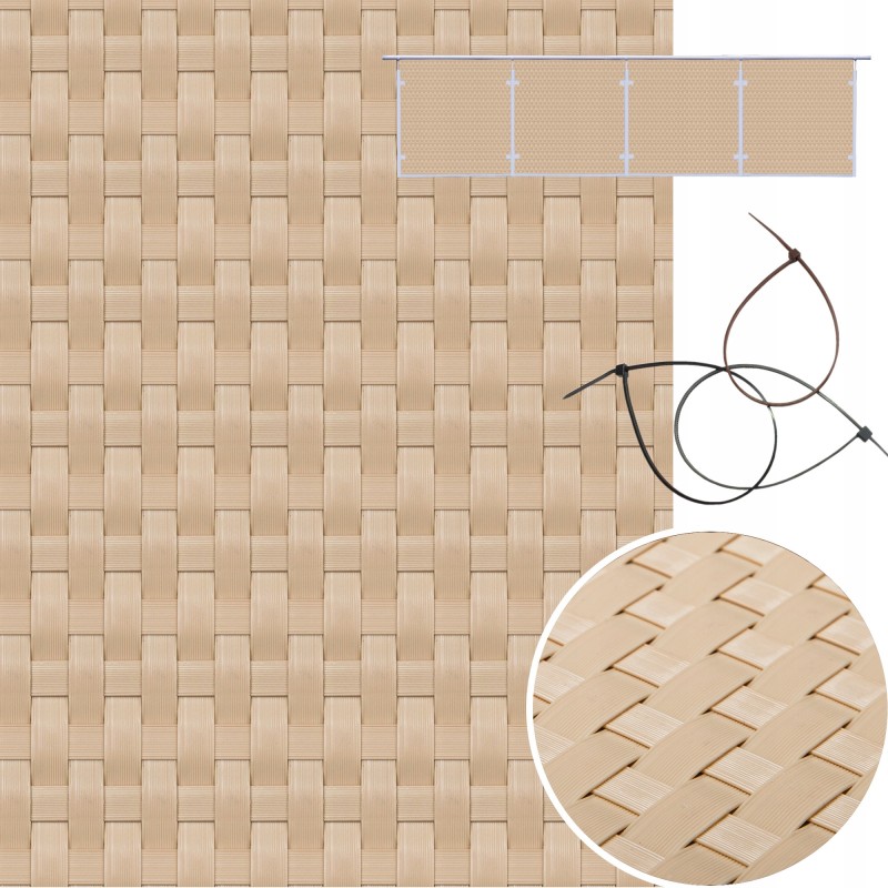 Balkono užvalkalo kilimėlis, Pjaustomas IKI DYDŽIO, KREMINIS