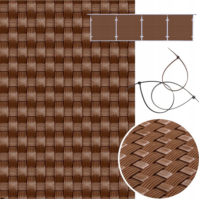 Balkono užvalkalo kilimėlis, IŠkirptas IKI DYDŽIO, ŠVIESIAI RUDAS