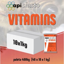 Tortų maistas bitėms, vitaminų pyragas 10x1kg