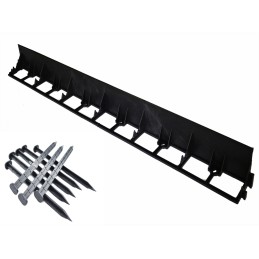 Plastikiniai sodo vejos apvadai Kraštelis 58mm 1m + 5 inkarai