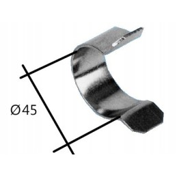 dangtelis - PLIENINIS KLIPAS 45mm FOLIJUI fiksuoti