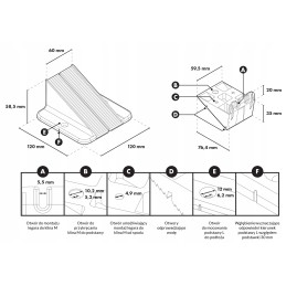 REGULIUOJAMAS PLEIŠTAS KRONKLIO PLIEŠTAS ATSTUMAS PO LENTŲ UŽKLAS TERASAI 35-65mm