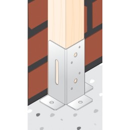 Stulpo pagrindas prisukamas prie betono – atviras – PSP DX