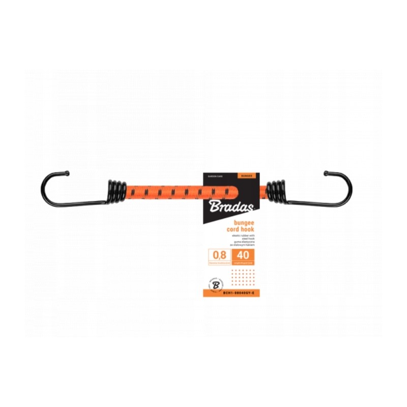 Elastinė guma su metaliniu kabliu BUNGEE CORD HOOK 60cm