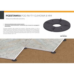 Fiksēta gumijas pamatne H 8mm