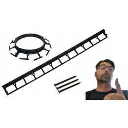 VEJOS KRAŠTAS 4,5 cm SODO apvadas PALISADA eco BORDER plastikinis 1 m