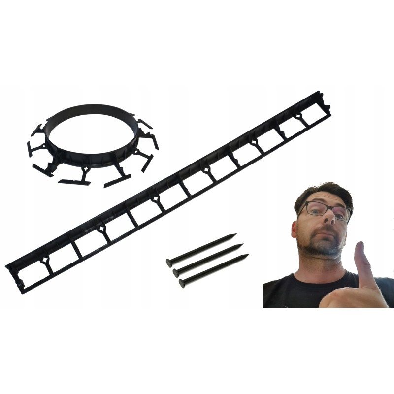 VEJOS KRAŠTAS 4,5 cm SODO apvadas PALISADA eco BORDER plastikinis 1 m