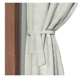 a scarf to tie a garden curtain
