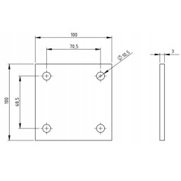 Posti terasalus 100x100x3