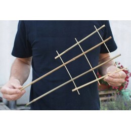 Keturvietės bambukinės kopėčios, atrama 45cm