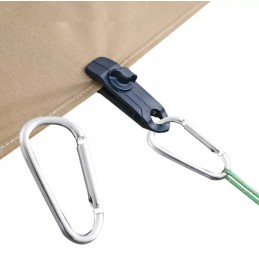 Gripper tensioner hook for securing tarpaulins roof