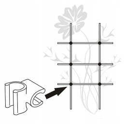 6x tiesiakampė jungtis sodo stulpams 11mm