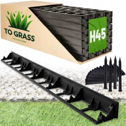 Lawn and garden edging made of plastic