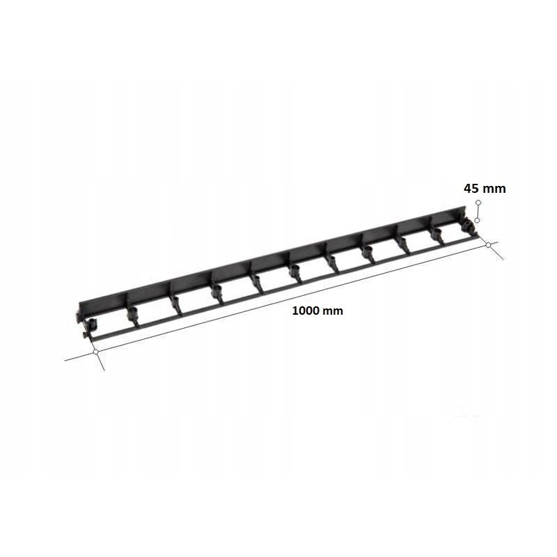 Lawn edging 45mm x 100cm x 75mm black