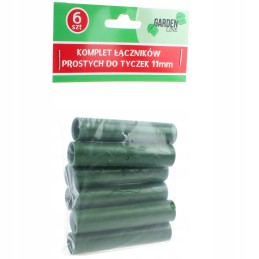 SET OF 6 STRAIGHT POLE CONNECTORS 11MM