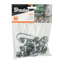 Terasest konks elastsele kummile, hall BUNGEE NÖÖRKONK BCDIY-H1-B Bradas 10 tk