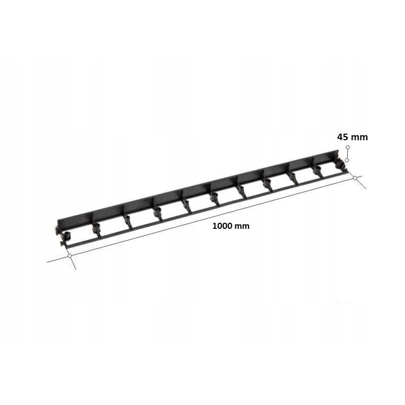 Lawn edging 45mm x 100cm x 75mm black
