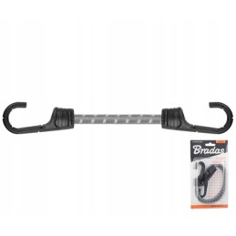Elastinių juostų rinkinys su metaliniu kabliuku 0,8 x 40cm pilkas BCH2-08040GY-B Bradas