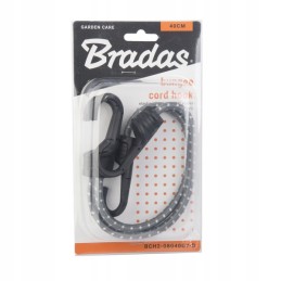 Elastīgo lentu komplekts ar metāla āķi 0,8 x 40 cm pelēks BCH2-08040GY-B Bradas