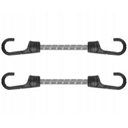 Set of elastic bands with metal hook 0.8 x 40cm gray BCH2-08040GY-B Bradas