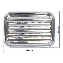 Roostevabast terasest grillplaadid grillile x2 ristkülikukujulised 34,5cm x 24,5cm