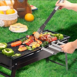 Kokkupandav turistiaia söegrill, mega suur grillikomplekt