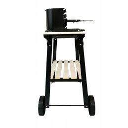 Garden charcoal grill with adjustable grate